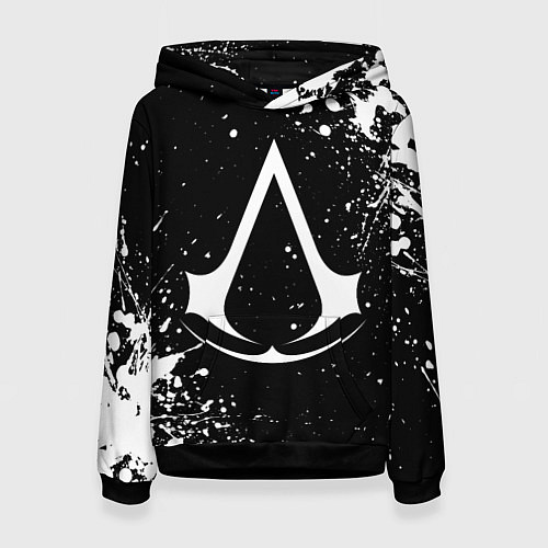 Женская толстовка White logo of assasin / 3D-Черный – фото 1