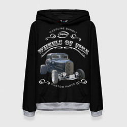 Толстовка-худи женская Wheels of fire, цвет: 3D-меланж