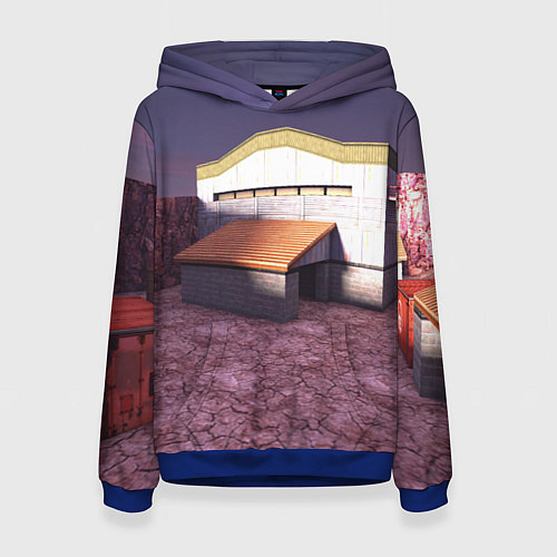 Женская толстовка Counter Strike 1 6 de nuke / 3D-Синий – фото 1