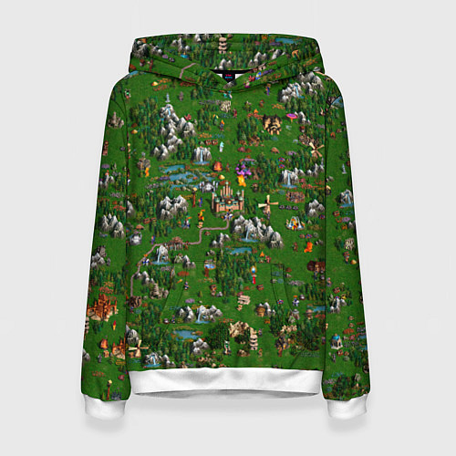 Женская толстовка Герои 3 Карта Сопряжения / 3D-Белый – фото 1