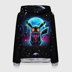 Женская толстовка Пикачу в космосе - ужас