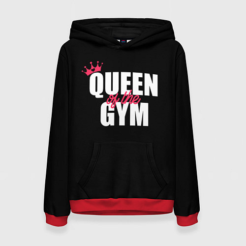 Женская толстовка Queen of the gym - crown / 3D-Красный – фото 1