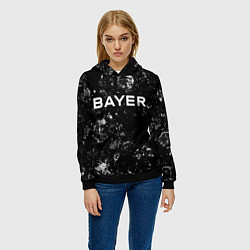 Толстовка-худи женская Bayer 04 black ice, цвет: 3D-черный — фото 2