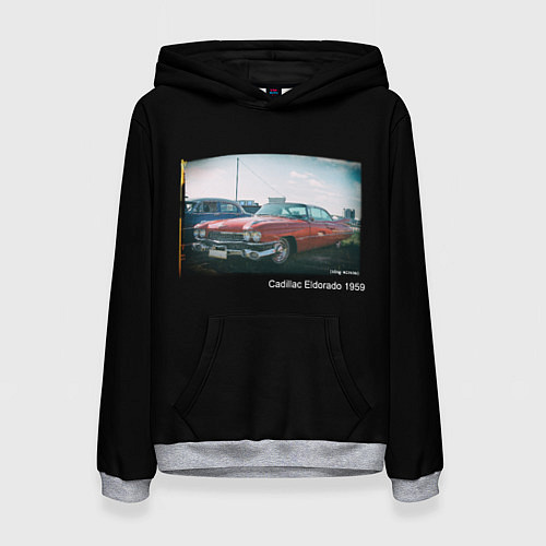Женская толстовка Ретро автомобиль Cadillac Eldorado 1959 года / 3D-Меланж – фото 1