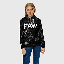 Толстовка-худи женская FAW black ice, цвет: 3D-черный — фото 2