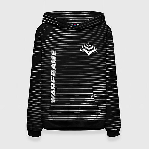 Женская толстовка Warframe metal game lines / 3D-Черный – фото 1
