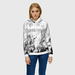 Толстовка-худи женская Crystal Castles white graphite, цвет: 3D-белый — фото 2