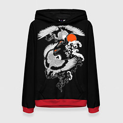 Женская толстовка Японские журавли - брачный танец