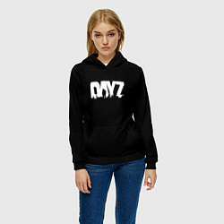 Толстовка-худи женская Dayz logo white, цвет: 3D-черный — фото 2