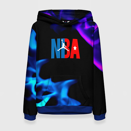 Женская толстовка NBA neon flame / 3D-Синий – фото 1