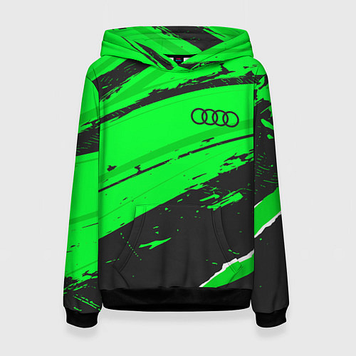 Женская толстовка Audi sport green / 3D-Черный – фото 1