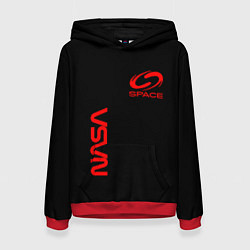 Женская толстовка Nasa space red logo