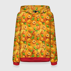 Женская толстовка Сочные сладкие абрикосы паттерн