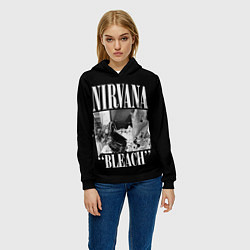 Толстовка-худи женская Nirvana first album, цвет: 3D-черный — фото 2