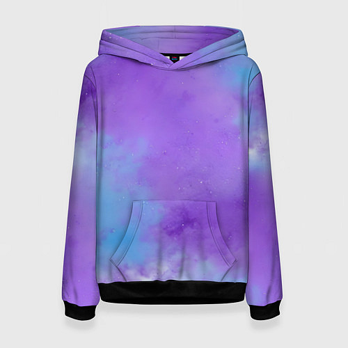 Женская толстовка Фиолетовый космический туман / 3D-Черный – фото 1