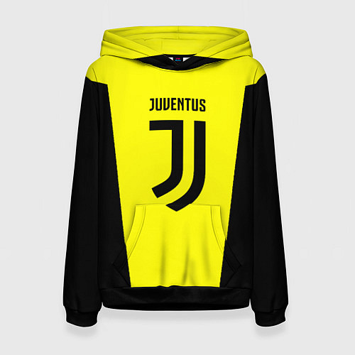Женская толстовка Juventus sport geometry yellow / 3D-Черный – фото 1