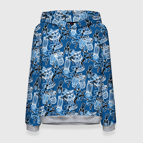 Женская толстовка Африканские барабанщицы / 3D-Меланж – фото 1