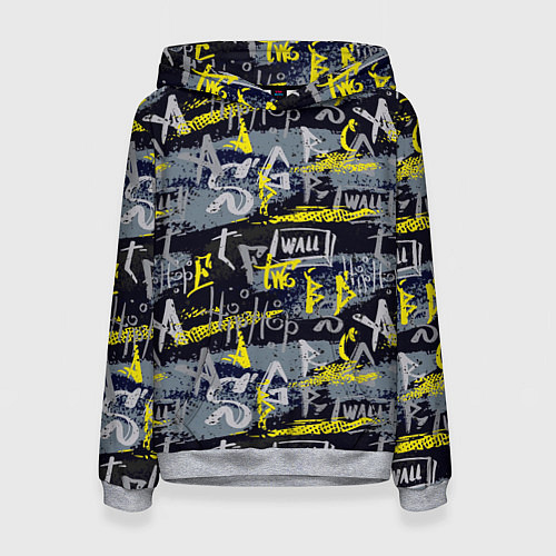 Женская толстовка Hip hop wall / 3D-Меланж – фото 1