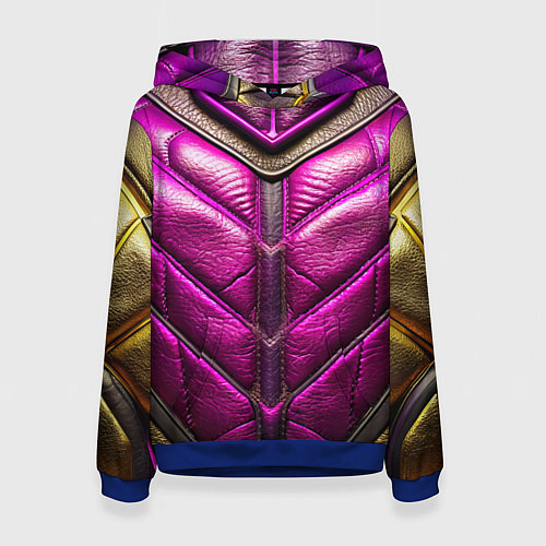 Женская толстовка Текстурная кожа в космическом стиле / 3D-Синий – фото 1