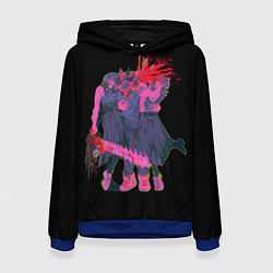 Толстовка-худи женская Человек-бензопила - Демон войны, цвет: 3D-синий