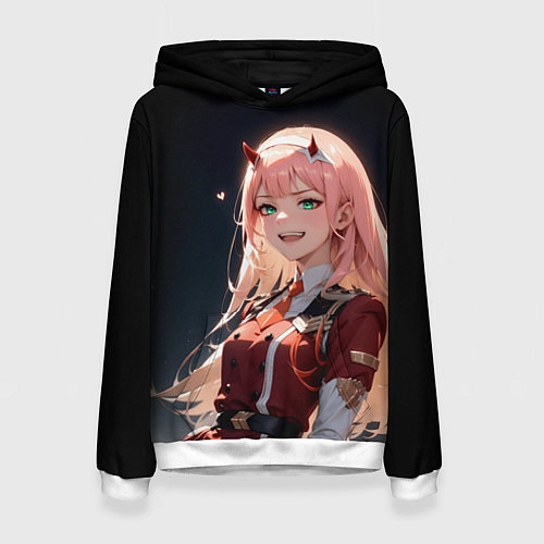 Женская толстовка Милый во франксе - zero two / 3D-Белый – фото 1