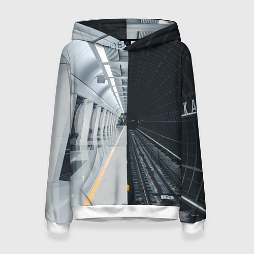 Женская толстовка Метро Москвы / 3D-Белый – фото 1