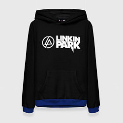 Толстовка-худи женская Linkin park logo rock music, цвет: 3D-синий