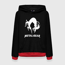 Толстовка-худи женская Metal gear logo, цвет: 3D-красный