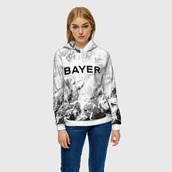 Толстовка-худи женская Bayer 04 white graphite, цвет: 3D-белый — фото 2