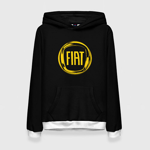 Женская толстовка FIAT logo yelow / 3D-Белый – фото 1