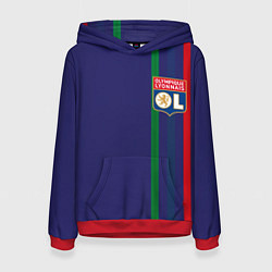 Толстовка-худи женская Olympique lyonnais, цвет: 3D-красный