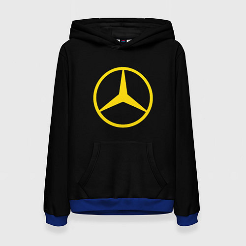 Женская толстовка Mercedes logo yello / 3D-Синий – фото 1