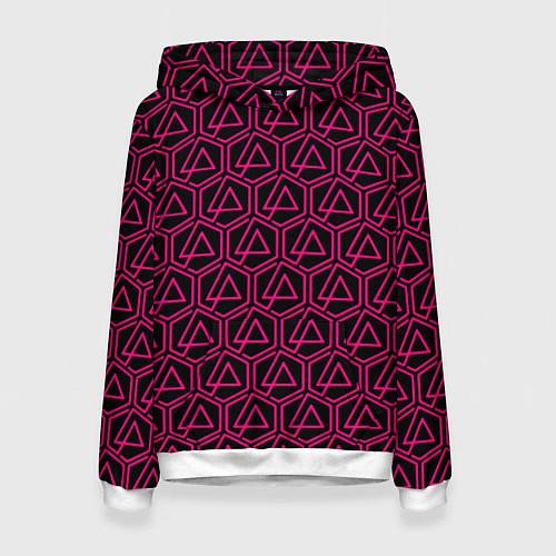 Женская толстовка Linkin park pink logo / 3D-Белый – фото 1