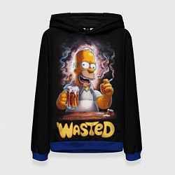 Толстовка-худи женская Homer - wasted, цвет: 3D-синий