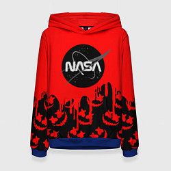 Женская толстовка Marshmello x Nasa red