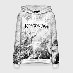 Толстовка-худи женская Dragon Age white graphite, цвет: 3D-белый