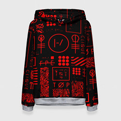 Женская толстовка Twenty one pilots pattern rock