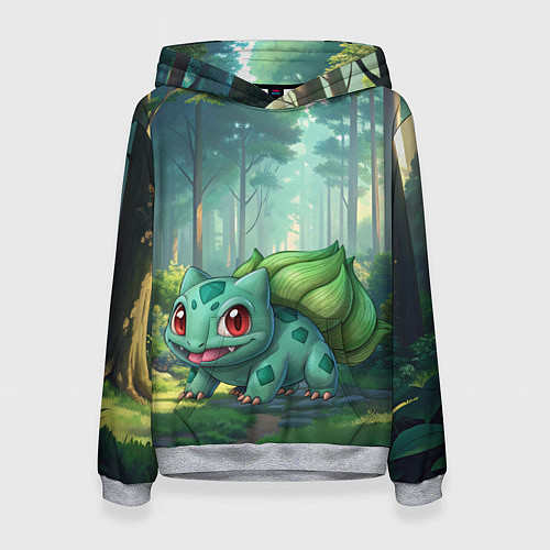 Женская толстовка Bulbasaur pokemon / 3D-Меланж – фото 1