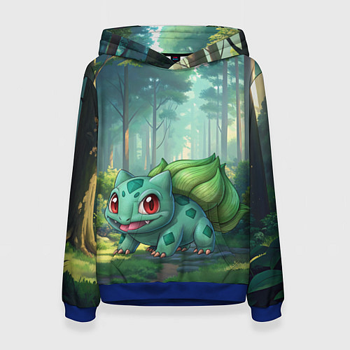 Женская толстовка Bulbasaur pokemon / 3D-Синий – фото 1