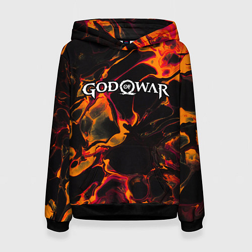 Женская толстовка God of War red lava / 3D-Черный – фото 1