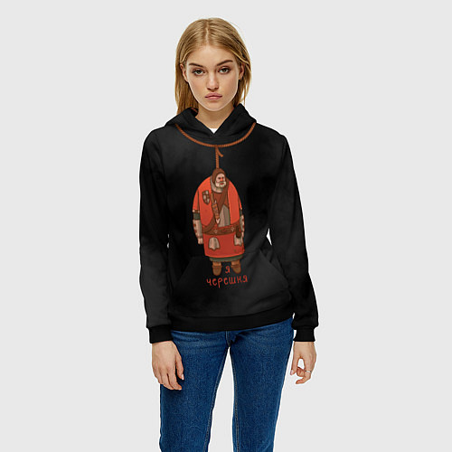 Женская толстовка Ведьмак: кровавый барон черешня / 3D-Черный – фото 3