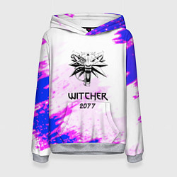 Толстовка-худи женская The Witcher colors neon, цвет: 3D-меланж