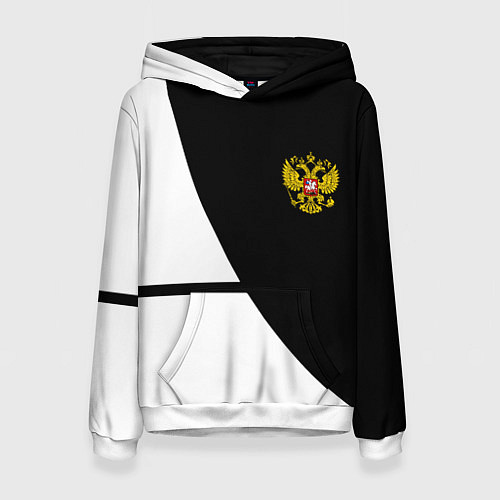 Женская толстовка Герб РФ текстура спорт / 3D-Белый – фото 1