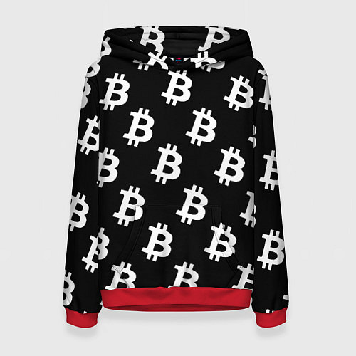 Женская толстовка Биткоин блокчейн / 3D-Красный – фото 1
