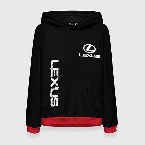 Женская толстовка Lexus white logo auto / 3D-Красный – фото 1