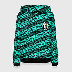 Женская толстовка Juventus pattern logo steel