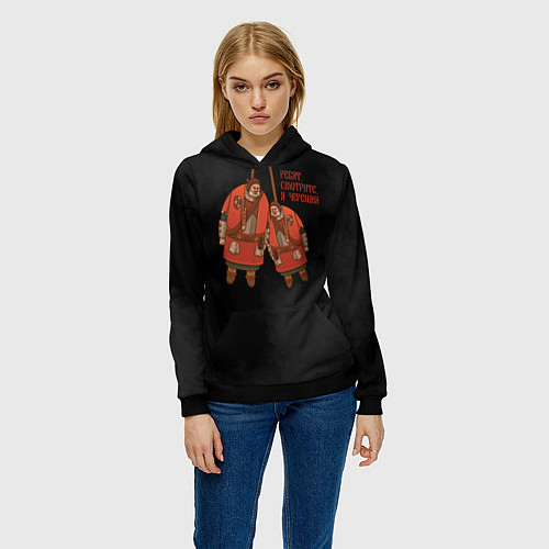 Женская толстовка Кровавый барон: ребят смотрите я черешня / 3D-Черный – фото 3