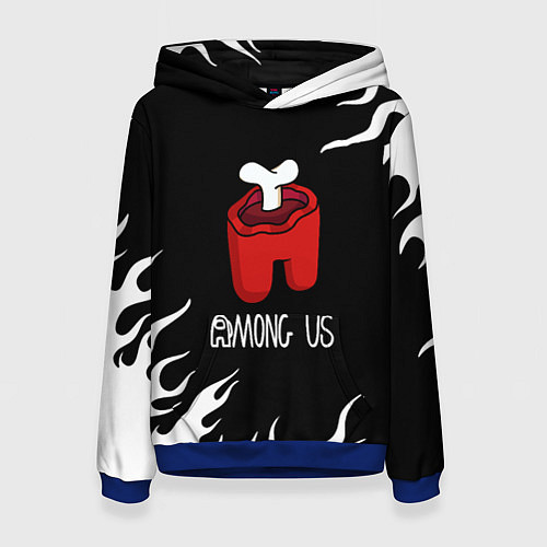 Женская толстовка Among us fire game / 3D-Синий – фото 1