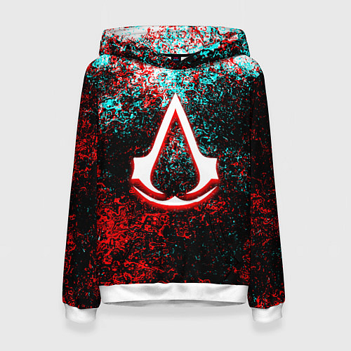 Женская толстовка Assassins Creed logo glitch / 3D-Белый – фото 1