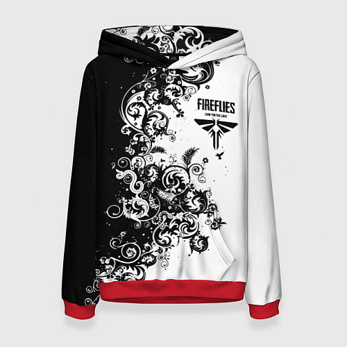 Женская толстовка Одни из нас узор блэк / 3D-Красный – фото 1